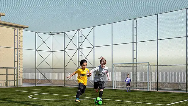 Meram Belediyesinden okullara halı saha
