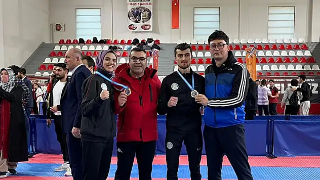 Meram Belediyesporlu  sporcular Selma Canlı ve Muhammet Bilici Brezilya yolcusu