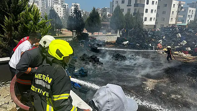 Mersin'de inşaatta çıkan yangın söndürüldü
