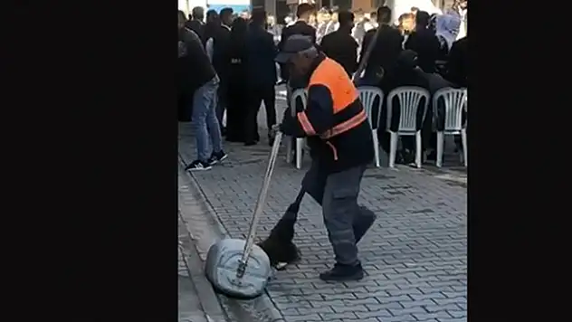 Mersinli temizlik işçisi sosyal medyayı salladı