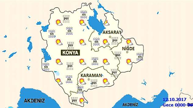 Meteorolojiden Konya ve çevresine sis uyarısı