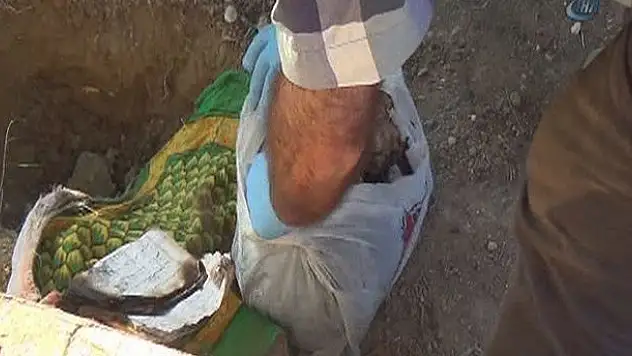 Mezardan yanmış Kur'an-ı Kerim çıktı
