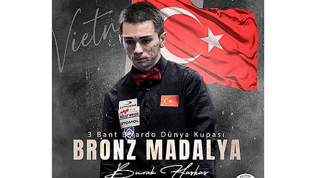 Milli Bilardocu Burak Haşhaş Dünya Kupası'nda bronz madalya kazandı
