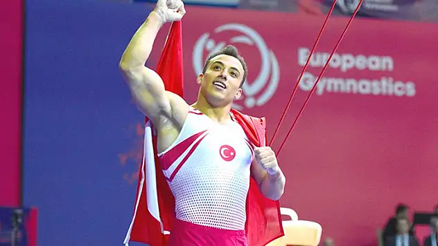 Milli cimnastikçi Adem Asil, halka aletinde de Avrupa şampiyonu oldu
