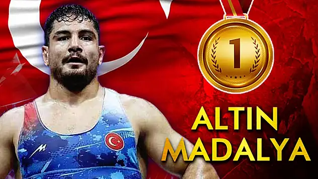 Milli güreşçi Taha Akgül, Mısır'da altın madalya kazandı
