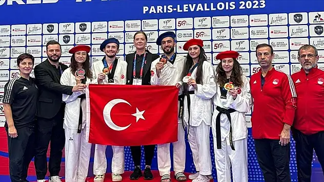 Milli para tekvandocular, Paris'te 5 madalya kazandı
