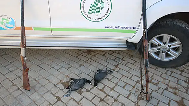 Milli parkta su kuşu ve ördek avına 7 bin 288 lira ceza