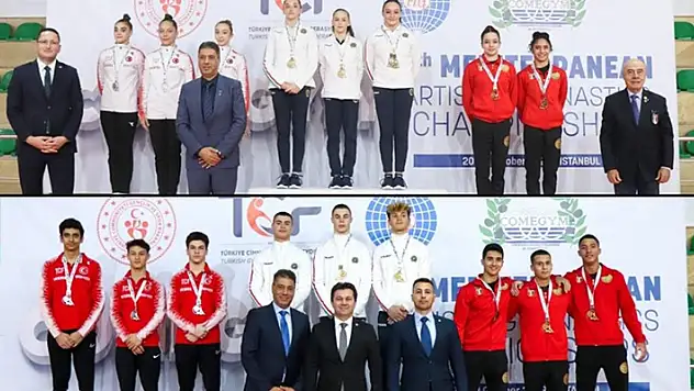Milli sporcular Artistik Cimnastik Akdeniz Şampiyonası'nda 13 madalya kazandı
