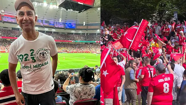 Millilere Konyaspor forması ile tribünden destek