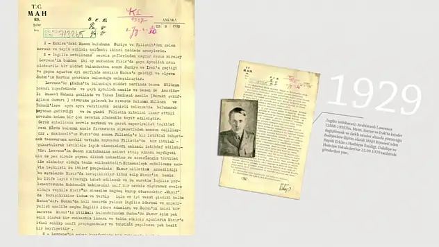 MİT, 'Arabistanlı Lawrence' hakkındaki belgeyi paylaştı