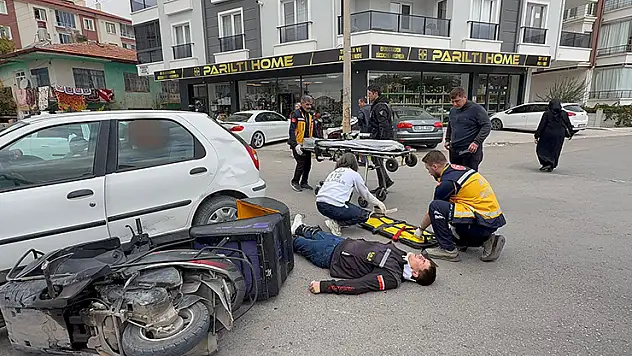 Aksaray'da motosiklet ile otomobil çarpıştı: 1 yaralı