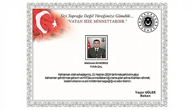 MSB: Pençe-Kilit bölgesinde 1 asker şehit oldu 3 terörist etkisiz hale getirildi
