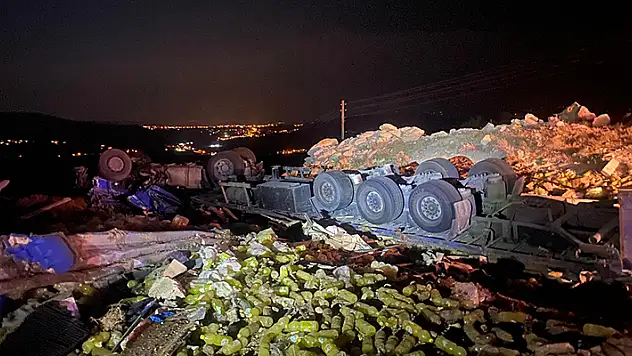 Mut'ta devrilen tırın sürücüsü öldü
