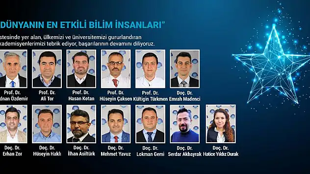 NEÜ'den 13 akademisyen 'Dünyanın En Etkili Bilim İnsanları' listesine girdi
