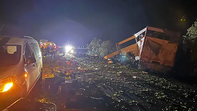 Niğde'de kamyon ile çekicinin kafa kafaya çarpıştığı kazada sürücüler öldü
