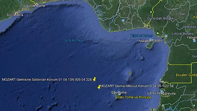 Nijerya açıklarında saldırıya uğrayan Türk gemisi, Gabon Port-Gentil Limanı'na hareket etti