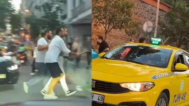 Nişantaşı'nda dehşet anları: Sopayla kadının üzerine yürüdü