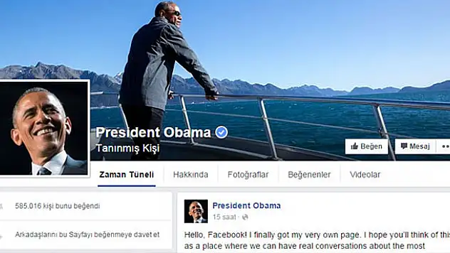 Obama Facebook açtı, ilk yorumu Zuckerberg yaptı
