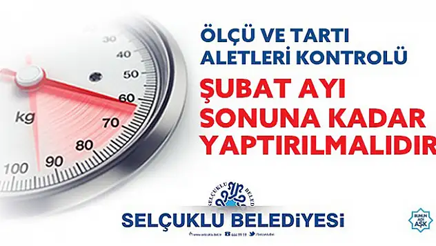 Ölçü ve tartıda, son beyan tarihi 28 şubat