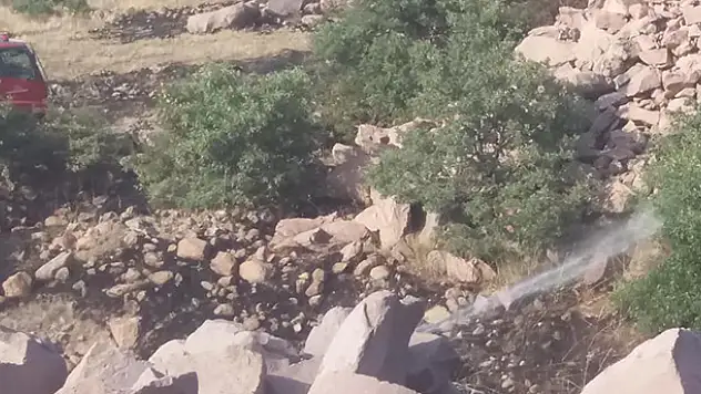 Ormanlık alana düşen yıldırım yangın çıkardı