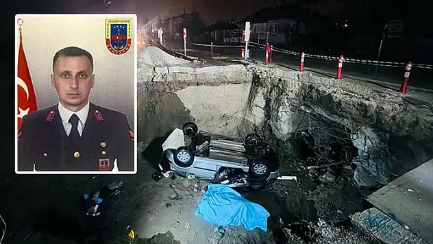Otomobil çukura uçtu uzman çavuş öldü, astsubay yaralandı
