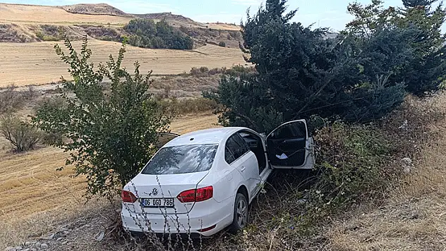 Otomobil şarampole yuvarlandı: 2 yaralı
