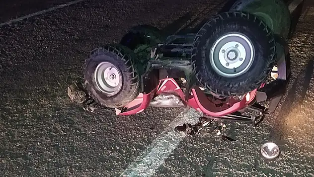 Otomobille çarpışan ATV sürücüsü ağır yaralandı
