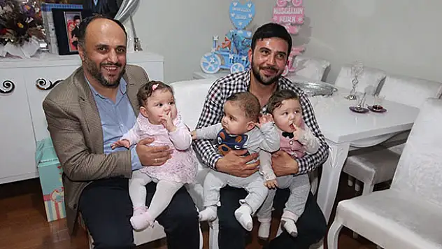 Özaltun, üçüz bebek sahibi çiftin sevincine ortak oldu