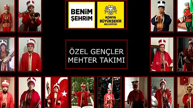 Özel Gençler Mehter Takımı evden konser verdi