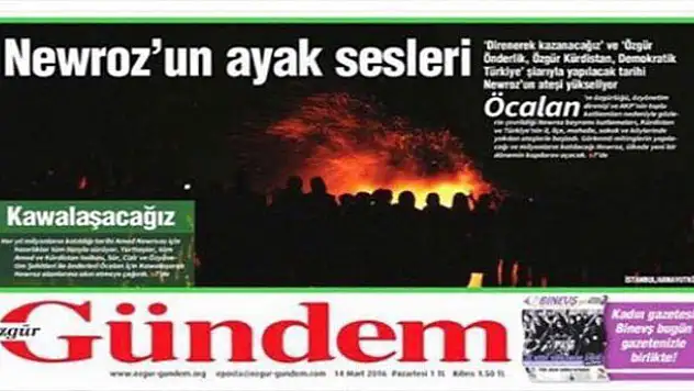 Özgür Gündem gazetesi hakkında toplatma kararı