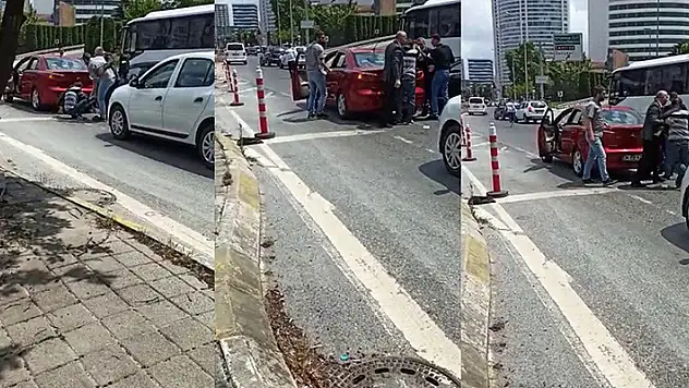 Para almak için düğün konvoyunu durdurdu: Dayak yedi! O anlar kamerada