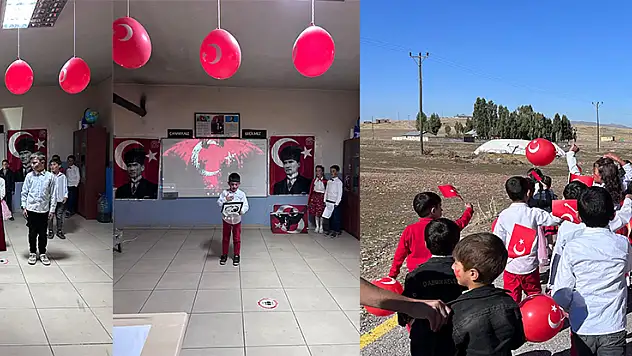 
Patnos Sağrıca Köyü ilkokulu öğrencileri Cumhuriyetin 101. yılını coşkuyla kutladı