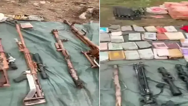 Pençe-Kilit Operasyonu bölgesinde çok sayıda silah ve mühimmat ele geçirildi
