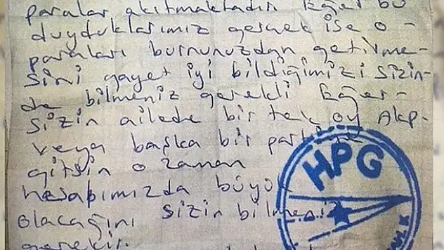 PKK'dan vatandaşa oy tehdidi