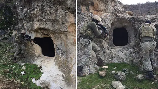 PKK'lı teröristlerin barındığı yerler imha edildi
