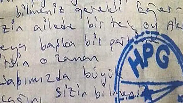 PKK seçmenleri böyle tehdit etti