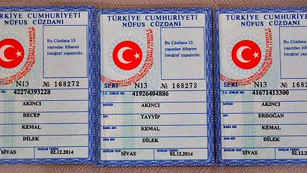 'Recep', 'Tayyip' ve 'Erdoğan' adlı üçüzler kimliğine kavuştu