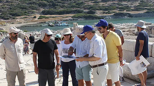 Rektör Şahin Knidos'ta çalışmaları inceledi