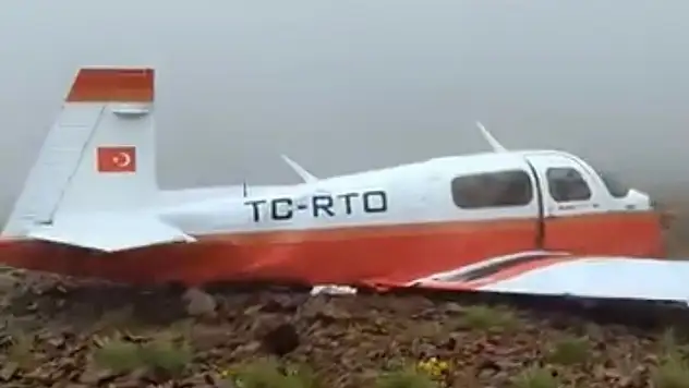 Rize'de düşen uçağa ilk ulaşılma görüntüsü ortaya çıktı