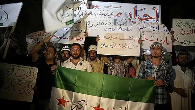 Rusya'nın saldırıları protesto edildi!