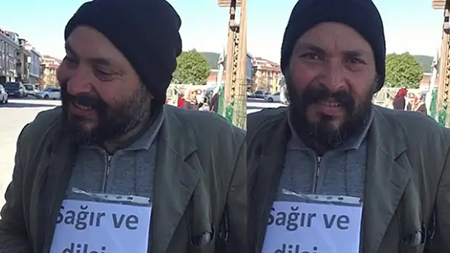 Sağır ve dilsiz dilencinin dili zabıtayı görünce açıldı