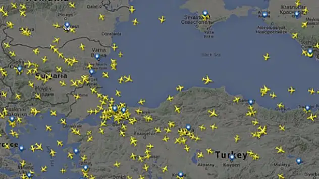 Saldırı sonrası hava trafiği radara böyle yansıdı