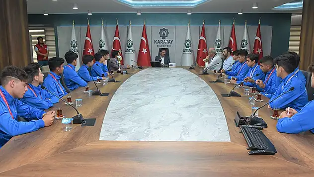 Şampiyon takımdan Başkan Kılca'ya teşekkür ziyareti