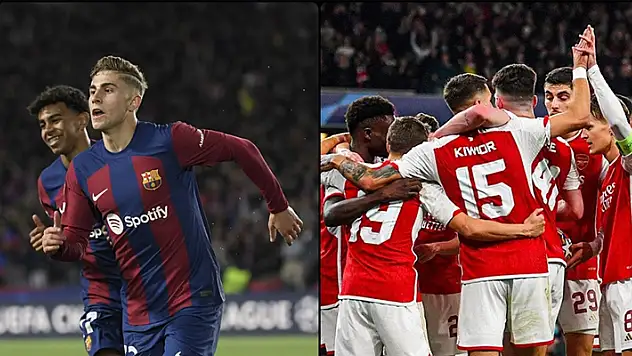 Şampiyonlar Ligi'nde Barcelona ve Arsenal çeyrek finalde
