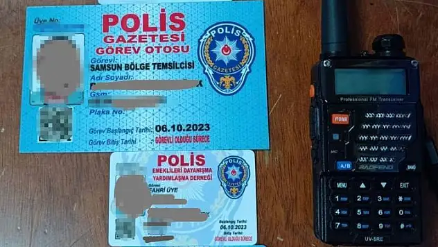 Samsun'da polis amblemli sahte basın kartı ile yakalanan şahıs gözaltına alındı
