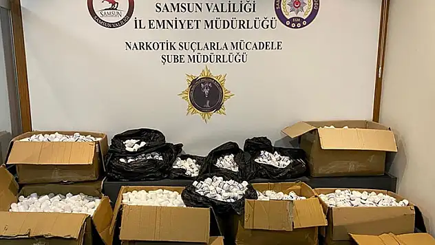 Samsun'da 350 bin uyuşturucu hap ele geçirildi
