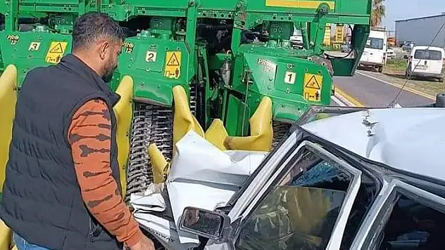 Şanlıurfa'da biçerdöver ile otomobil çarpıştı: 1 ölü, 1 yaralı
