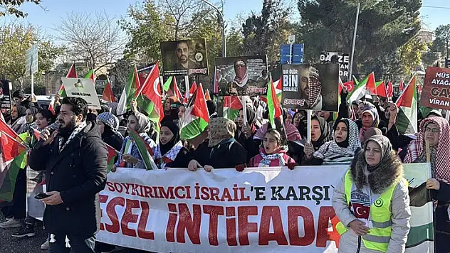 Şanlıurfa'da Filistin'e destek yürüyüşü gerçekleştirildi