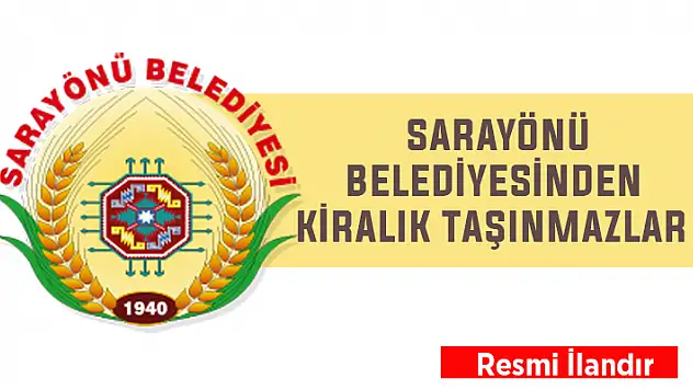 Sarayönü Belediyesi çok sayıda taşınmazı kiraya verecek