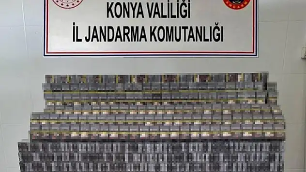 Sarayönü'nde 3 bin 700 gümrük kaçağı sigara ele geçirildi